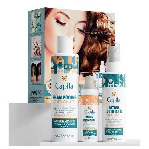 Capila  pack shampooing anti chute lotion fortifiante sérum desifiant PROMO – La Gamme Complète 3 en 1
