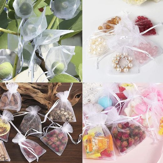 Generic Lot de 50  Sachets en organza  Pochette Cadeau Bijoux Taille 7x9Cm - image 2