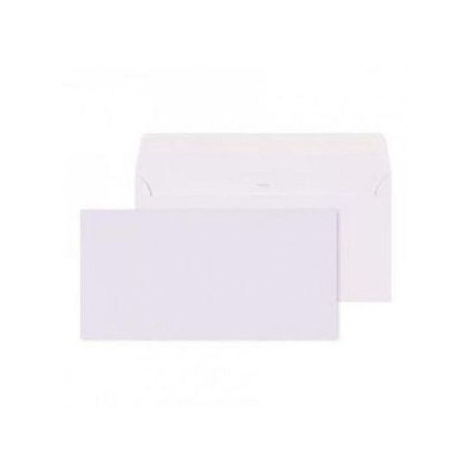 Generic Lot de 500 Enveloppes américaines 110 x 220 blanches autocollantes - image 2
