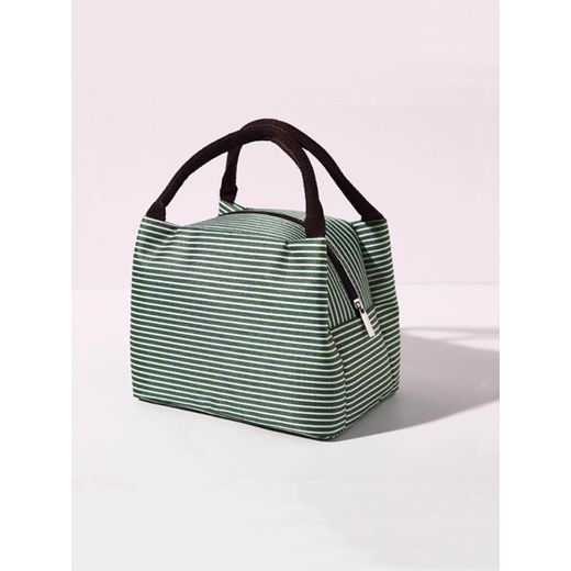Generic Sac à Déjeuner Isotherme en Tissu Oxford, Sac Isolé à Grande Capacité, pour Pique-Nique et Bureau, Vert - image 2