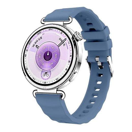 Generic Bracelet en Silicone souple 18mm Bleu pour Huawei Watch GT6 41mm - image 2