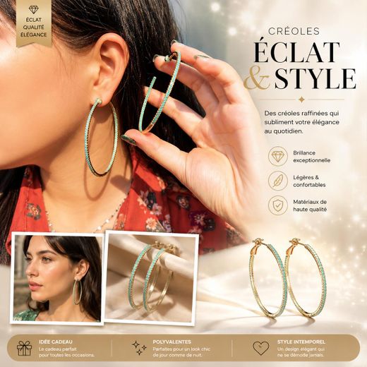 Generic Créoles Élégance Brillante pour Femme – Style Chic & Moderne