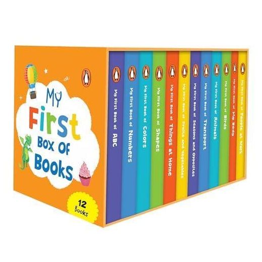 Penguin Coffret éducatif 12 livres cartonnés illustrés pour enfants (0–3 ans) – Premiers apprentissages – EN ANGLAIS