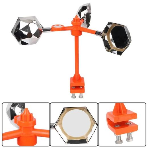 Generic Répulsif d’Oiseaux Solaire 360° avec Réflecteur Rotatif & Ultrasons – Effaroucheur d’Oiseaux pour Jardin, Ferme, Verger – Anti Oiseaux Étanche Énergie Solaire - image 3