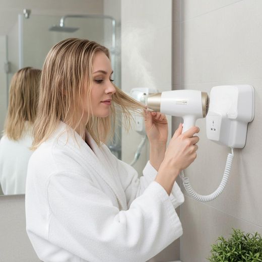 Dsp Seche-Cheveux Mural Professionnel – Puissant, Securisé & Compact + 3pcs suppression razoir visage - image 4