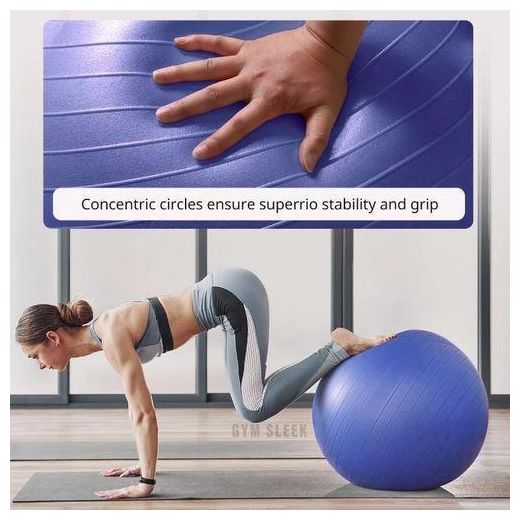 Generic Ballon de Gym Fitness – Swiss Ball Anti-Éclatement pour Yoga, Pilates, Abdos et Rééducation couleur aléatoire - image 2