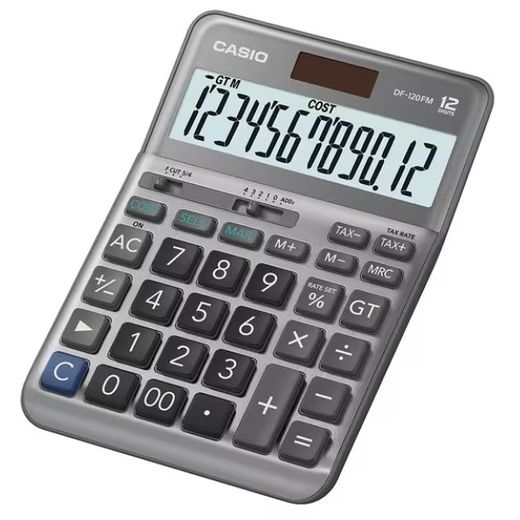 Casio DF-120FM Calculatrice 12 Chiffre Bureau Commerce Comptabilité Inventaire Big LCD