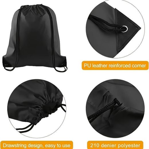 Generic Un sac noir à cordon avec un adorable imprimé de capybara, fabriqué à partir d'un matériau doux, parfait pour transporter et ranger. Idéal pour les vacances, les entraînements, le shopping, le sport et le yoga, ce qui en fait un excellent choix de cadea - image 4