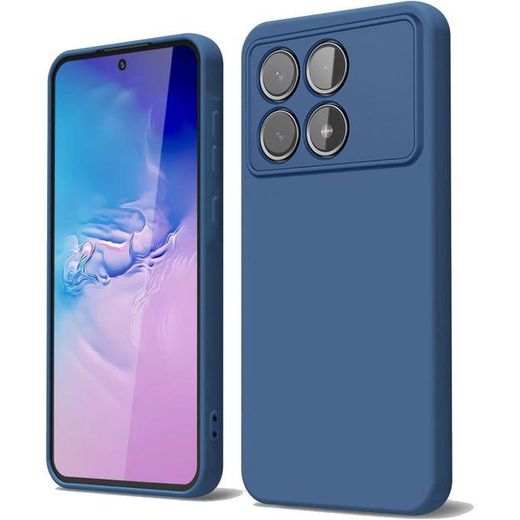 Couqe silicone blue pour Xiaomi Poco X6 Pro 5G