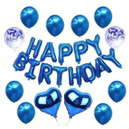 Generic Ballons de joyeux anniversaire, ballons de bannière en aluminium pour décorations et fournitures des fêtes - image 2
