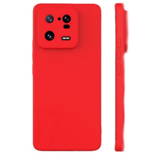 Case Pochette Pour Xiaomi 13 pro silicone simple utiliser Rouge - image 3