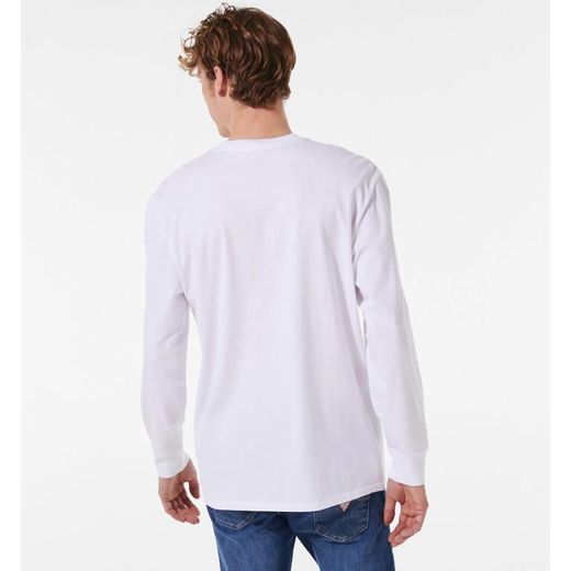 Guess Pull blanc pour homme Go Don Logo Ls - image 2