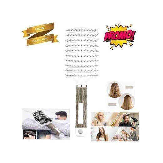 Generic Brosse à cheveux démêlante en nylon pour démêler facilement les cheveux bouclés, brosse magique démêlante, incurvée et ventilée pour démêler les cheveux humides ou secs ( 1 pièce) - image 3