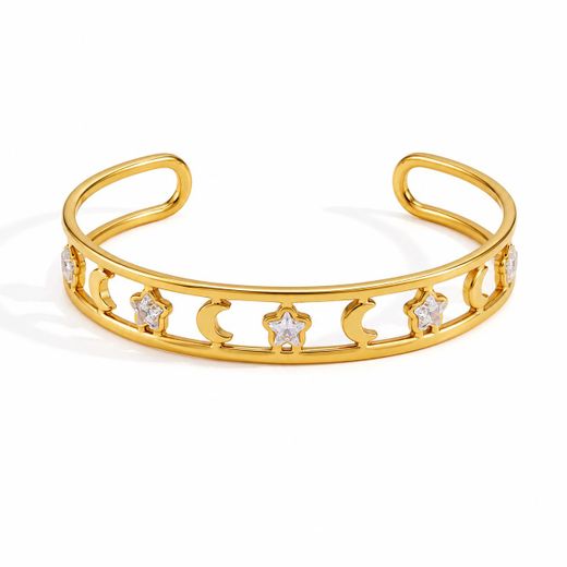 Clémentine Paris Bracelet de luxe pour femme plaqué or Galerie de la Nuit BGN184-3