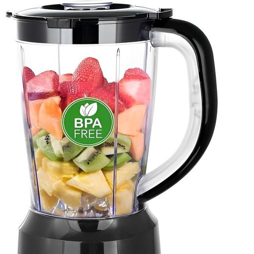 Sencor SBL 3581BK Blender Multifonction Avec Bol BPA Free 1.5L, Moulin à Épices & Café Inclus, Moteur Puissant 500W, 2 Vitesses + Pulse, Lames Inox, Smoothies et Préparations Maison - image 2