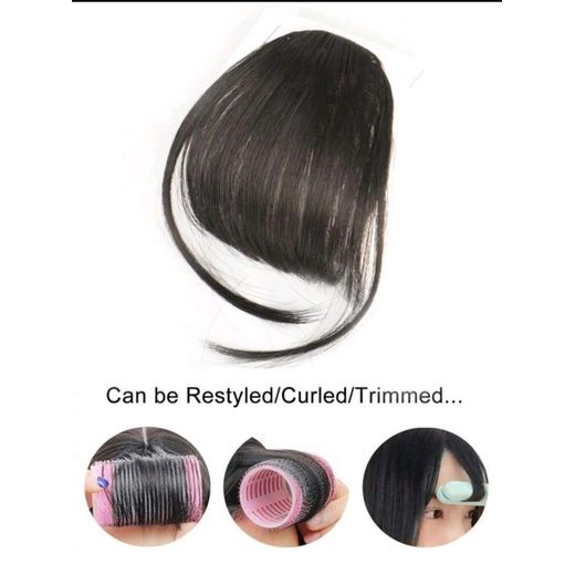 Generic Frange Clip, Extensions de Cheveux Clip, Résistante à la Chaleur, Perruque pour Femme - image 4