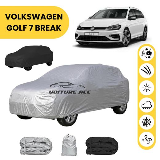 Bâche voiture imperméable double face – Protection complète contre pluie, soleil et poussière + sac offert ( VOLKSWAGEN GOLF 7 BREAK )