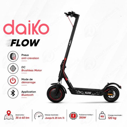 Daiko Trottinette Électrique Pliable Flow Vitesse Jusqu’à 25 km/h Moteur DC Brushless, TE-1060DKM