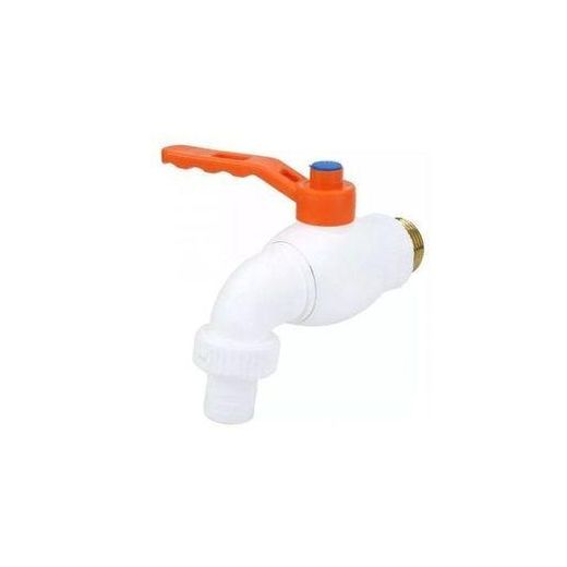 Generic Robinet en laiton blanc, filetage mâle, idéal pour lavabo, cuisine et raccordement PPR.