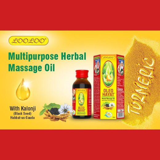 Looloo L'huile de massage Oleo Hayat est une huile polyvalente à base de plantes qui s'adapte à tous les besoins de la peau, Répare la peau sèche et craquelée, Détoxifie, nourrit et répare la peau sèche - image 2