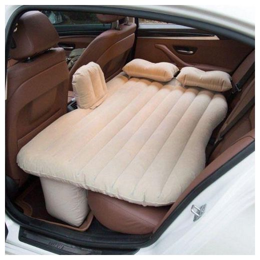 Siège voiture de camping gonflable lit d'air matelas de repos avec 2 oreillers