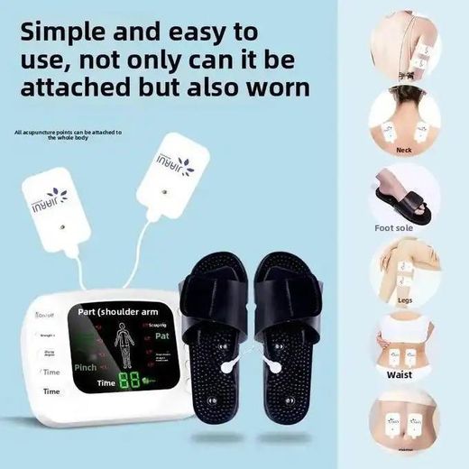 Generic Appareil de Massage Électronique avec Impulsions EMS/TENS – Stimulateur Musculaire Multifonction pour Pieds,Corps,Dos,Jambes et Relaxation à Domicile - image 4