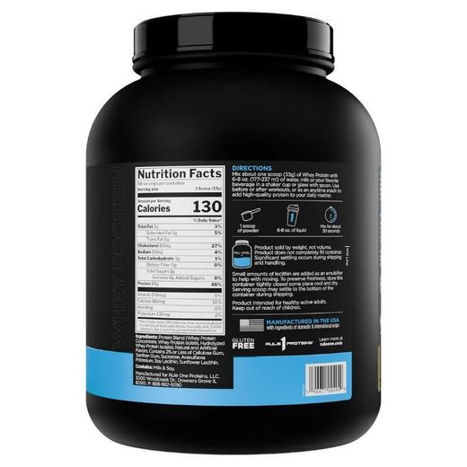 Rule 1 Pack Whey Blend 68 Servings (2.24 kg) Vanilla Ice Cream + Oat Flakes 200 g Kiwi Banane - image 3