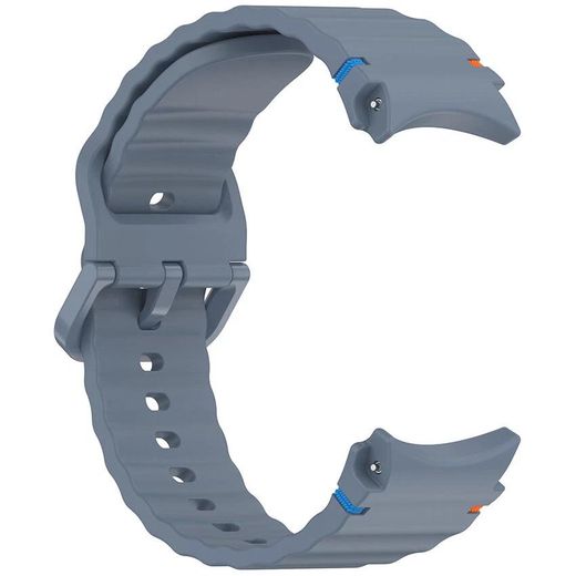 Generic Bracelet de rechange en silicone Bleu pour Samsung Galaxy Watch 7 40/44mm - image 2
