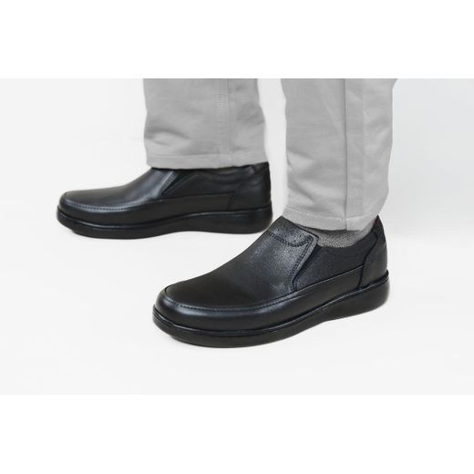 BAJO MEDICAL Chaussures en cuir noir élégants avec semelle médicale pour homme - image 4