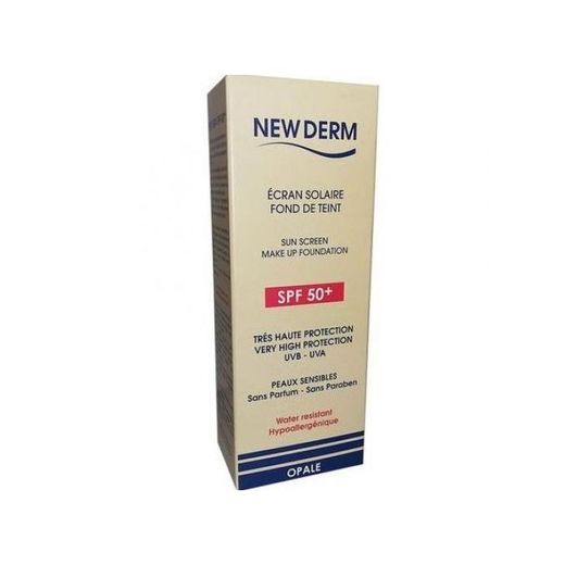 New Derm Ecran solaire et Fond de teint opale spf+50