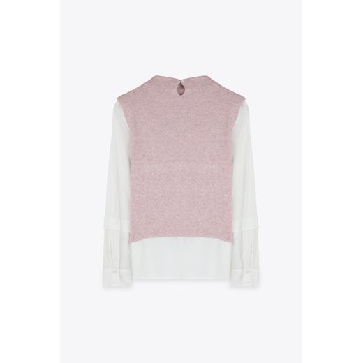 Marwa Top Trompe Oeil Rose - TOP2367H24 - image 2