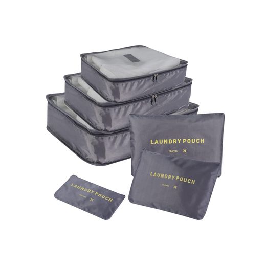 Generic Lot de 6 sacs de rangement imperméables pour vêtements de voyage, sacs portables pour organiser les chaussures, les vêtements, les cosmétiques pour les voyages en plein air et le camping - image 2