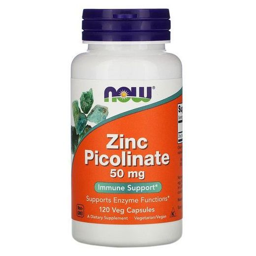 Now Foods Picolinate de zinc -- Vegan -- Sans Gelatine -- 50 mg -- 120 capsules Vegetales