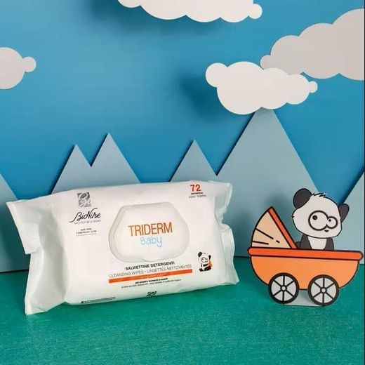 Bionike  Triderm Baby Lingettes Nettoyantes – Peaux Sensibles et Sujettes aux Rougeurs, Aux Ingrédients Lénitifs (Paquet de 72 Lingettes) - image 3