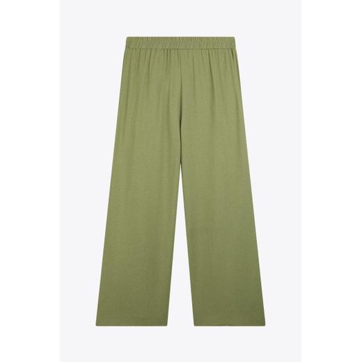 Marwa Pantalon Large À Élastique - Green - image 2