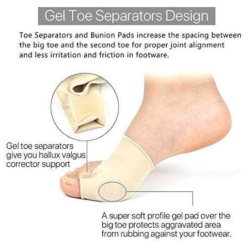 Generic Attelle Orthopédique pour Oignon, Correcteur d'Orteils et Protecteur en Gel - image 3