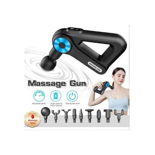 Dynamic Pistolet de Fascia triangulaire électrique avec Massage de Relaxation par Vibration musculaire à 9 niveaux, pistolet de Massage pratique avec 9 têtes de Massage Rechargeable