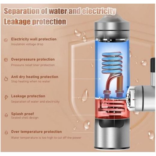 Generic Robinet d'eau Chaude et Froide,Robinet chauffe-eau électrique instantané 3000W,avec écran LCD, à commande tactile, Rotation résistante à 360° - image 4