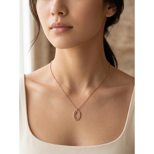Generic chaine (Ellipse) en argent 925 - rose - image 2