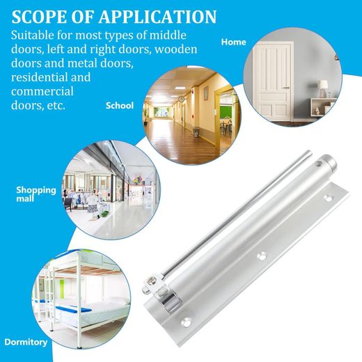 Generic 04 PCS Ferme-Porte Automatique en Acier Inoxydable Premium – Fermeture Douce Réglable pour Maison et Bureau