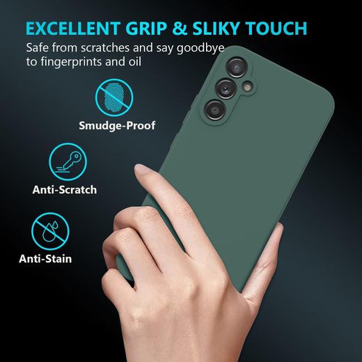 Case Pochette pour Samsung S24 plus Silicone Liquide Vert - image 4