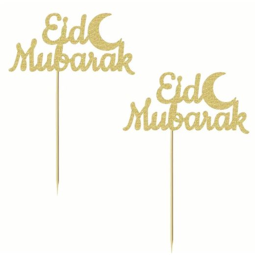 Generic 8 pièces de décorations de gâteaux Eid Mubarak - image 2
