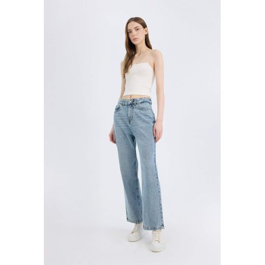 Defacto Jean taille haute à longueur cheville Coupe droite - image 2