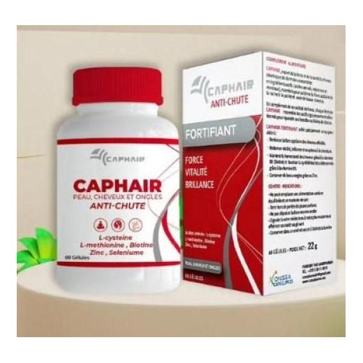 CAPHAIR Complément Capillaire Fortifiant Anti-Chute Cheveux - 60 Gélules