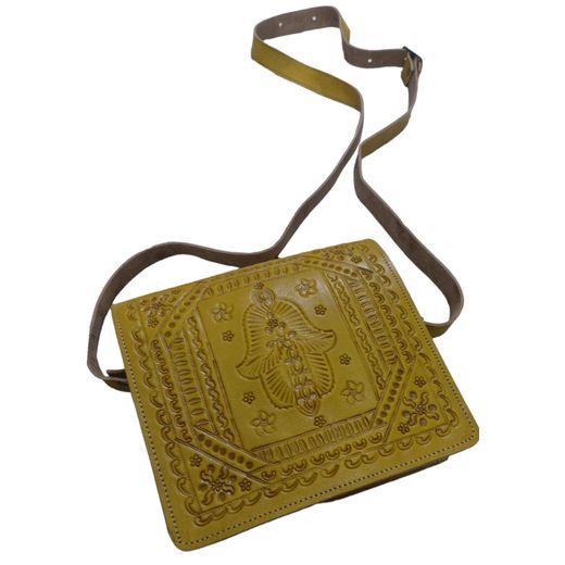 Generic Un sac à main pour femme, fait à la main en cuir gaufré