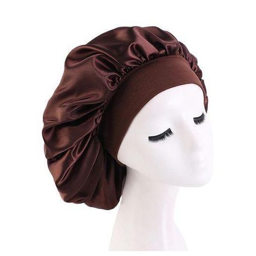 Generic Bonnet de Nuit en Satin Réglable – Protection des Cheveux Anti-Frisottis, Anti-Casse et Confort Optimal pour Dormir - image 3