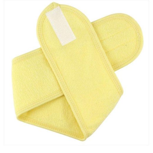 Generic Bandeau pour cheveux, éponge absorbante et réglable, pour douche et maquillage, Jaune - image 4