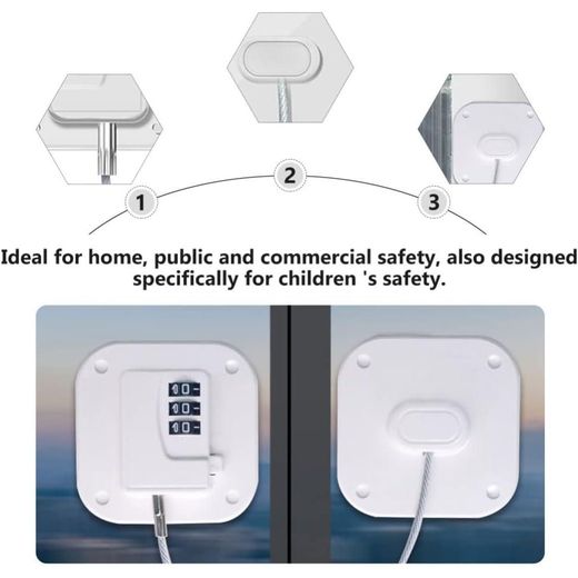 Generic Verrouillage par mot de passe. Conçus pour les portes de réfrigérateur, d'armoire et de fenêtre, ils offrent un environnement sécurisé à votre bébé. - image 3