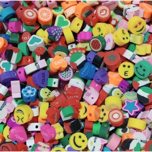 Generic Mélange de perles en silicone pour bracelets, 8-13 mm, 50 pièces