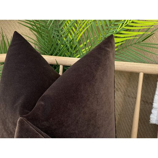Generic Taie d'oreiller en velours marron luxueux, coussin en velours Vert, housse de coussin décorative, housse pour canapé, sofa, chaise, lit (45x45cm) - image 2